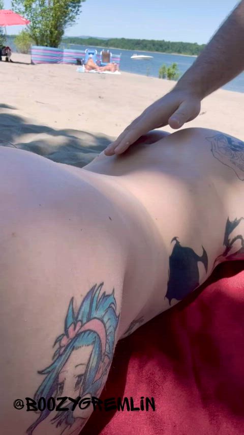 Let a Redditor take me to a nude beach and he made sure I had enough sunscreen