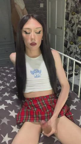 big dick cum trans woman femboys trans-girls gif