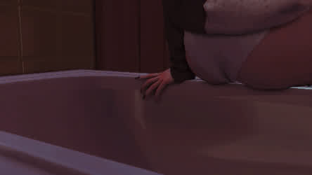 Bathtub Couple Teasing gif