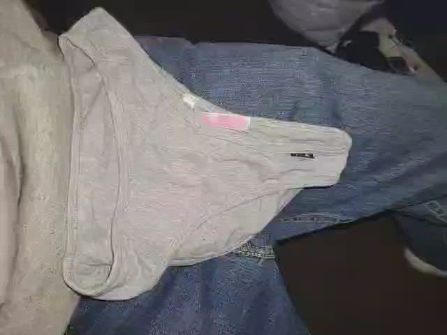 clothed jeans jerk off masturbating panties penis solo gif