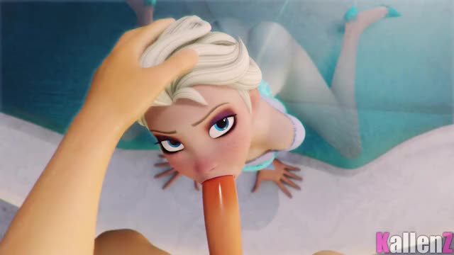 Elsa giving a blowjob