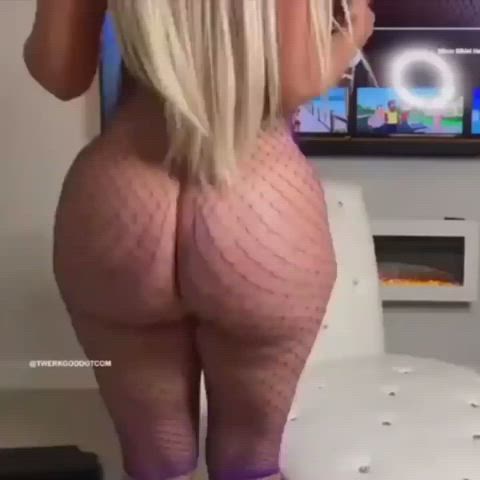 Ass Clapping Big Ass Fishnet gif