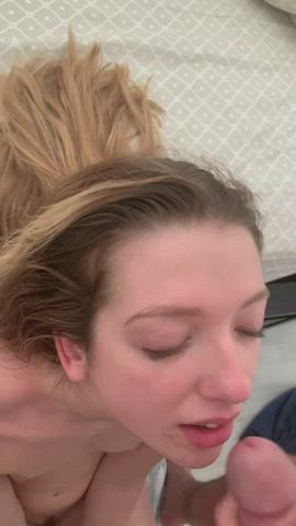 I feel like such a good girl when I get cum on my face