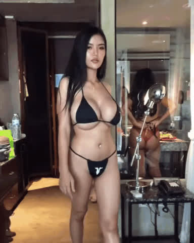 Asian Big Tits Cute Model Thai gif