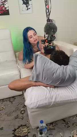 behind the scenes blowjob jewelz blue gif