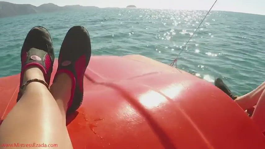 Ruined orgasm on the boat in holydays