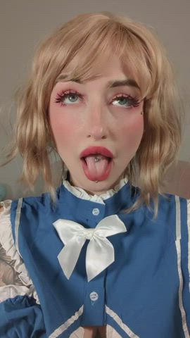 ahegao cosplay cute hentai kawaii girl onlyfans sub submissive tongue fetish gif