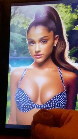 ariana grande cum cum on tits tribute gif