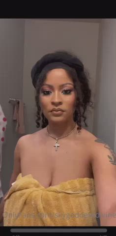 big tits ebony latina solo titty drop gif