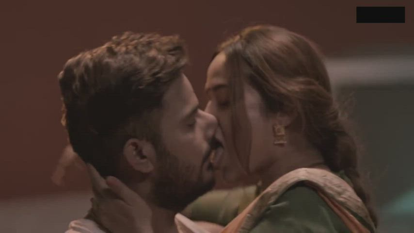 Desi French Kissing Indian Kissing Licking Wife gif