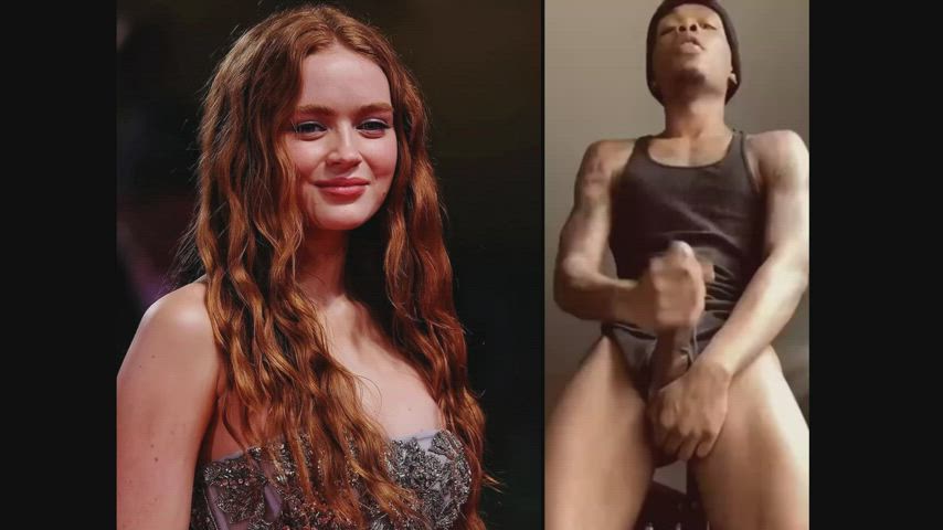 Sadie Sink like BBC (big black cock &amp; big black cumshot)