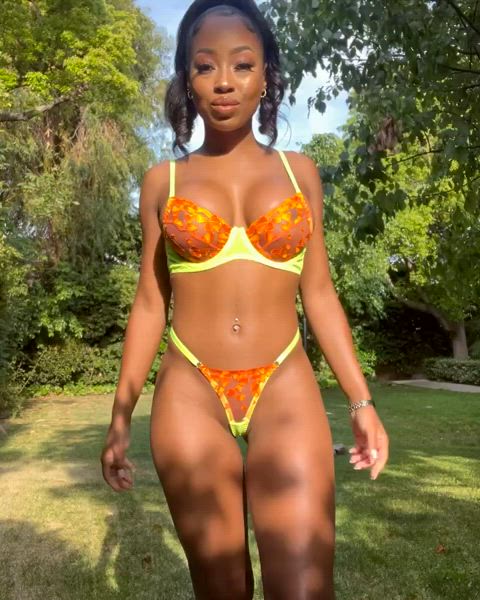 bikini ebony pretty gif