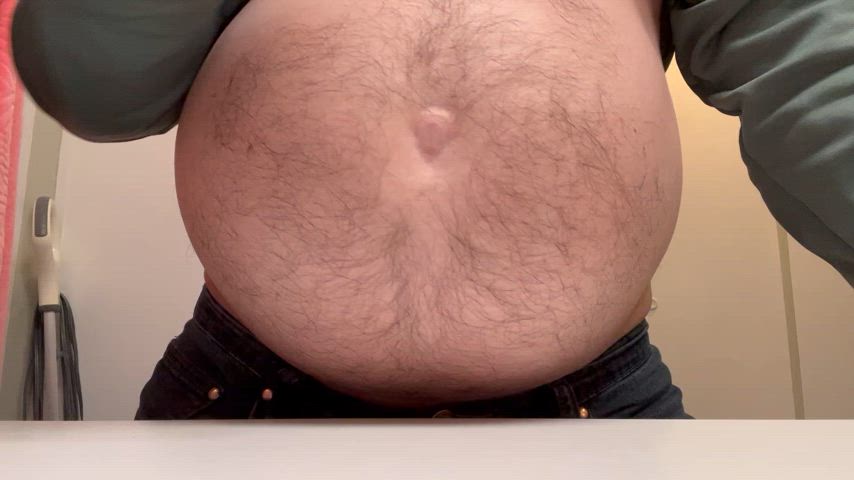 bear belly button big dick chubby dad belly gif