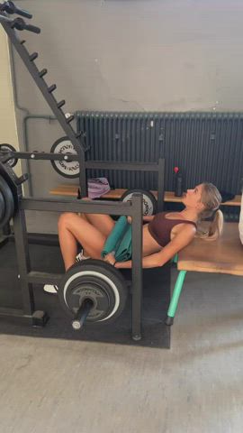 Blonde Legs Workout gif