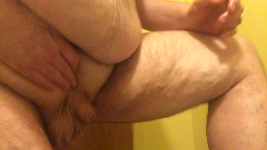 big balls chubby erection little dick male masturbation masturbating small cock gif