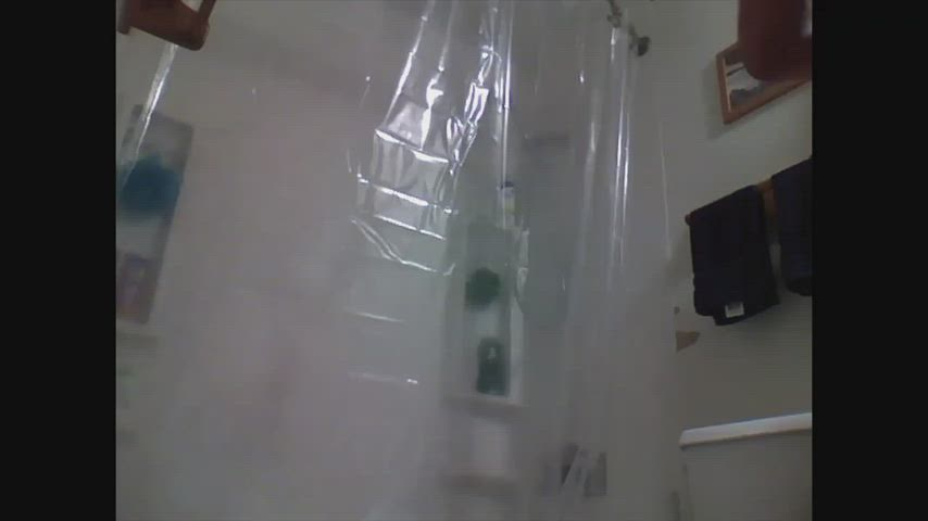 Closing the shower curtain