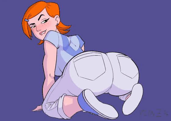 animation ass asshole big ass cartoon hentai redhead gif