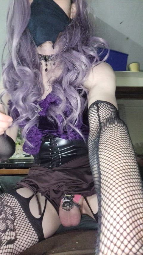 breath play chastity feminization sissy sissy slut trans-sissy-porn gif