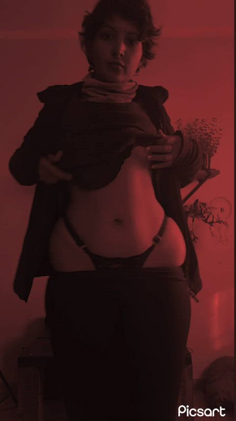 body femdom worship bbw curvy goth-girls gif