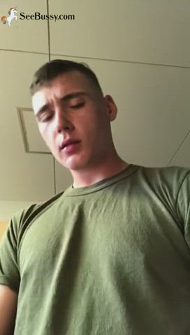 army big dick cock cum cumshot homemade military uniform gif