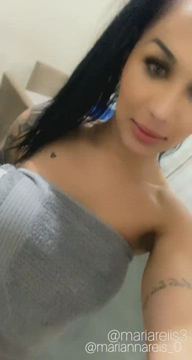 Brazilian Close Up Erection Pretty Robe Selfie Towel Trans gif