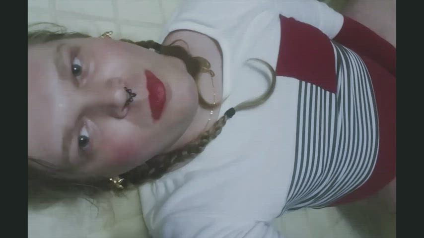 crossdressing cum in mouth cum swallow cumshot facial femboy selfie sissy gif