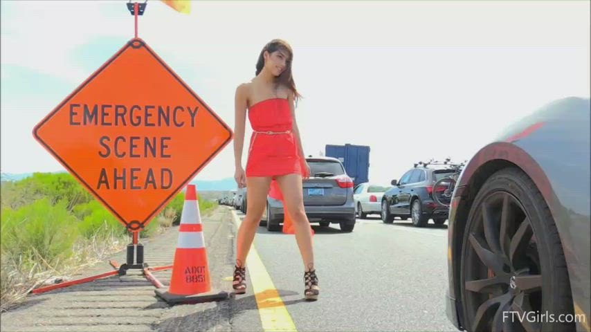 Emergency pussy flashing