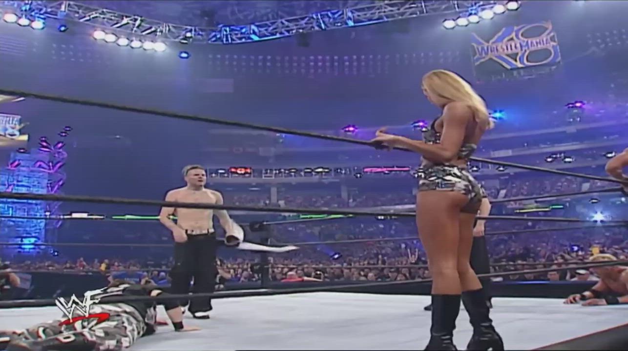 Jeff Hardy spanked Stacy Keibler Ass