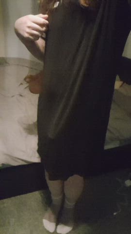 Fuzzy socks and oversized shirt for bedtime :3