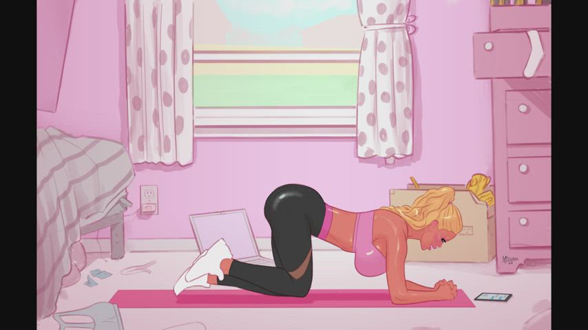 Ass Bubble Butt Jiggling Workout gif