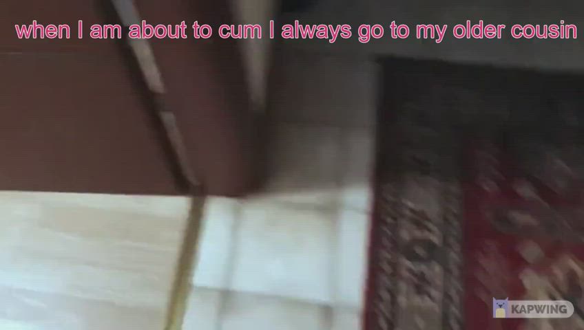 Caption Cousin Cumshot Surprise gif