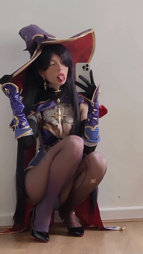 ahegao cosplay onlyfans petittits petite small tits teen gif