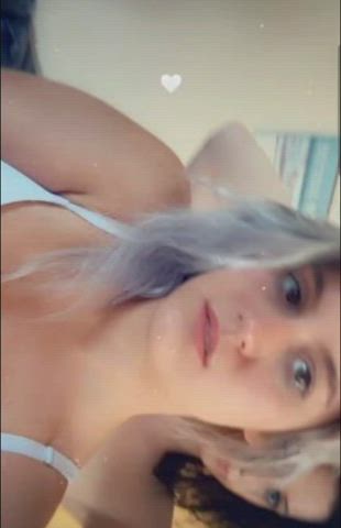 amateur flashing girls teasing tits gif