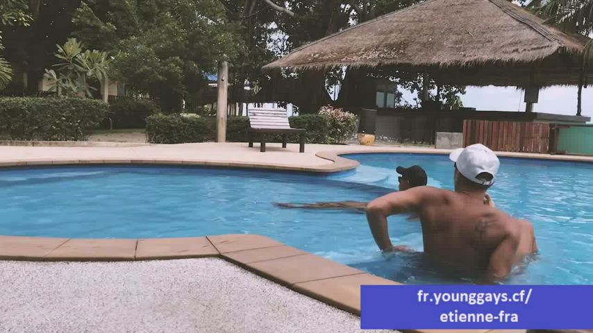 Blowjob Gay Pool Public gif