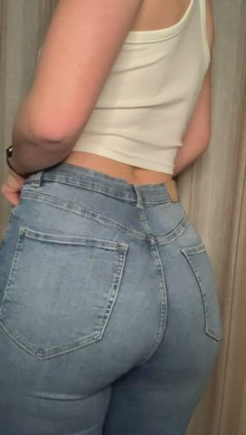 Ass Booty Jeans Jiggling Lingerie gif