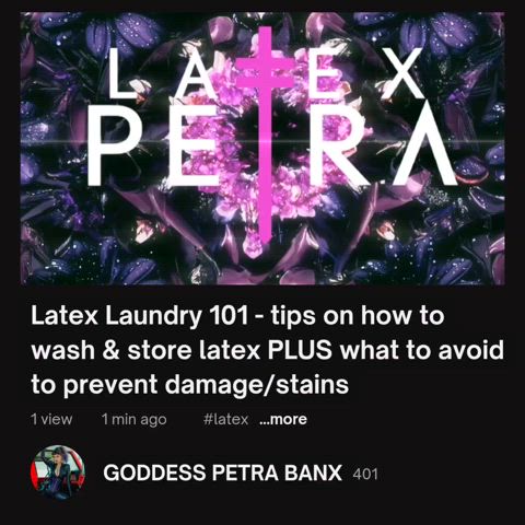 Do you know how to property clean and store your latex garments?