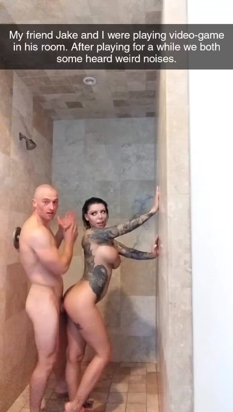 Big Ass Big Dick Big Tits Caption Cheating Dad Moaning Mom Shower Porn GIF by jasonk263