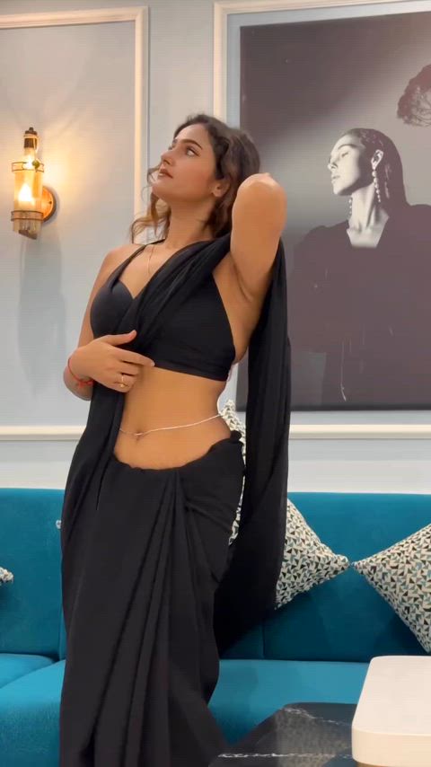 Aishwarya Kaushik Kini Hot Lagdi Saree Ch 🥵🔥