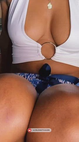 Boobs Cute Ebony Natural Nude Tease Teasing TikTok Tits gif