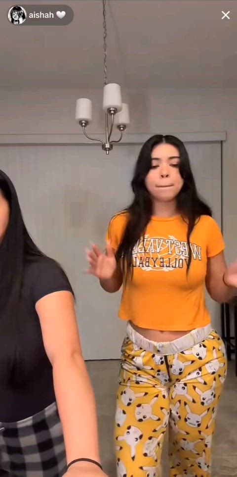 asian ass big ass booty pajamas tiktok phat-ass-white-girls tik-tok gif