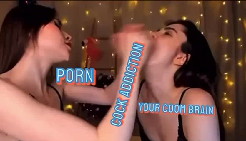 amateur caption cock deepthroat lesbian throat fuck gif