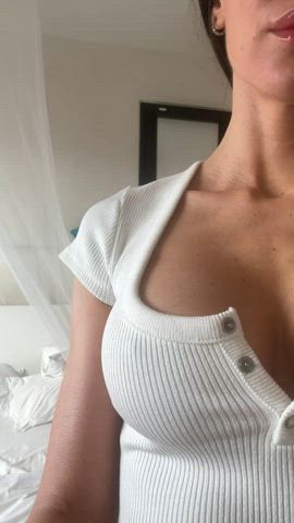 Would love to have you in between my tits.. so please fuck them