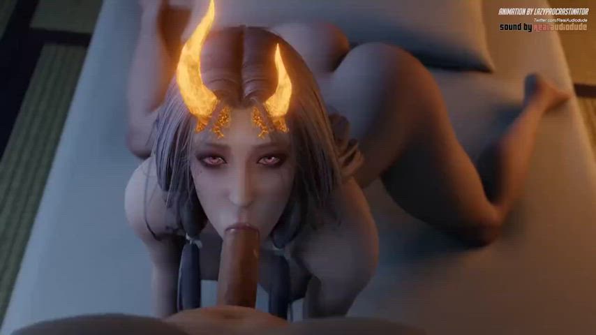 3d animation blowjob monster girl pov rule34 succubus rule-34 gif