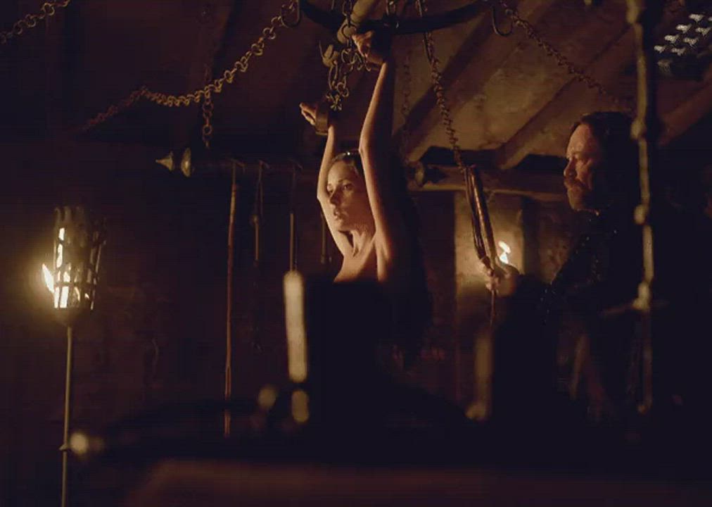 Slutty princess flogged like a whore (Karen Hassan in Vikings)