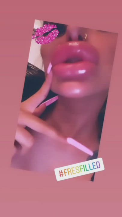 Homemade Lips Selfie gif