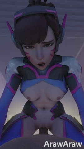 D.va riding (ArawAraw)[Overwatch)