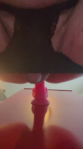 dildo riding sissy slut gif