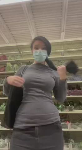 Cute Public Tits gif