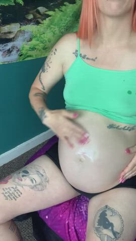 Belly Button Oil Pregnant gif