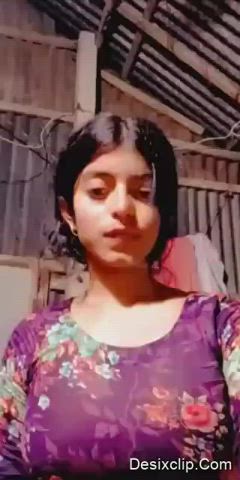 Big Tits Cute Indian Pussy Selfie Solo Strip Tease Teen gif